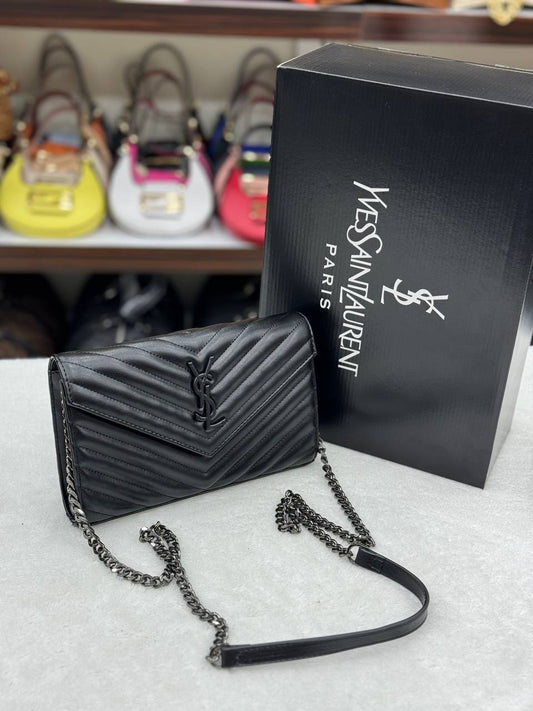 YSI  - Quilted Shoulder Bag (Big) (DarkSilver)